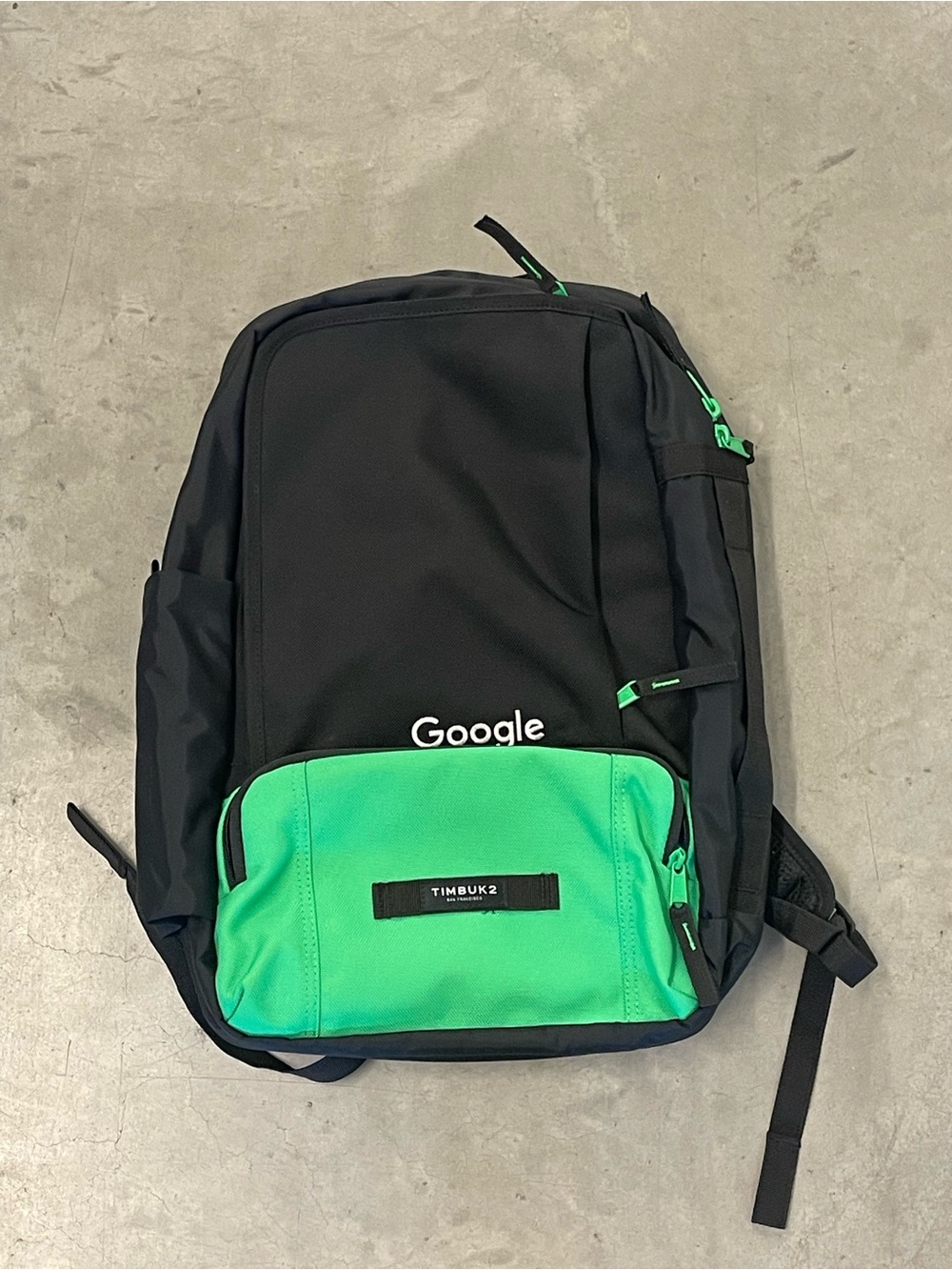 Timbuk2 Google Custom Division Laptop Backpack - Black & Green Tech Bag